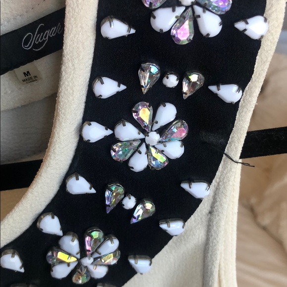 South Moon Under Embellished Peplum Top M - Picture 4 of 8